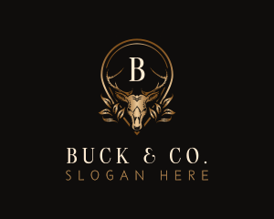 Deer Stag Wildlife logo design