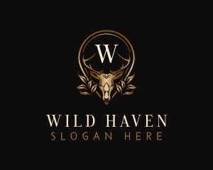 Deer Stag Wildlife logo design