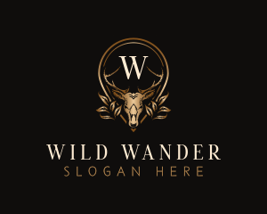 Deer Stag Wildlife logo design