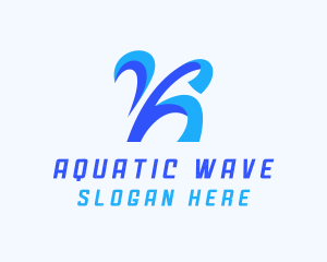 Swimmer - Beach Wave Resort logo design