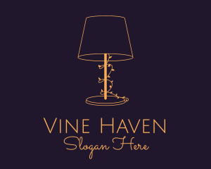 Gold Lampshade Vine logo design