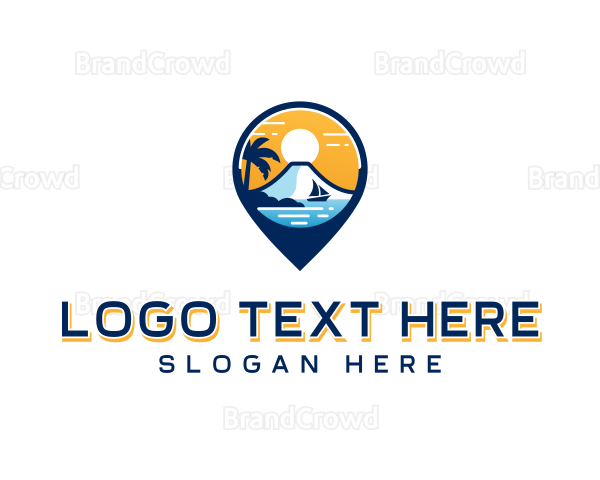 Holiday Travel Volcano Logo