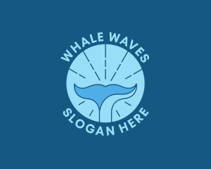 Whale - Aquatic Whale Tail logo design