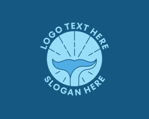 Ocean - Aquatic Whale Tail logo design