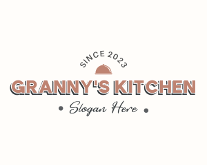 Vintage Kitchen Banner Wordmark logo design