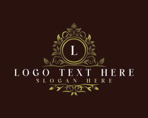 Boutique - Luxury Foliage Wreath logo design