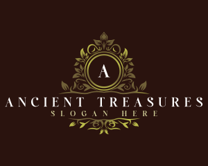 Luxury Foliage Wreath logo design