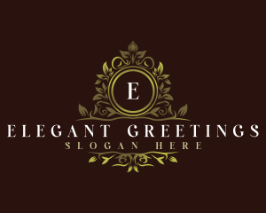 Luxury Foliage Wreath logo design