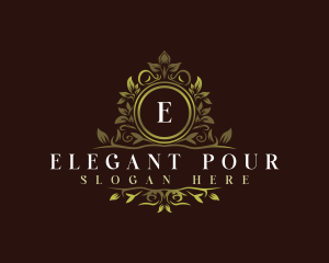 Luxury Foliage Wreath logo design