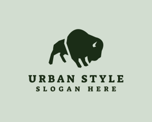 Bison Buffalo Animal Logo