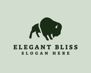Reserve - Bison Buffalo Animal logo design