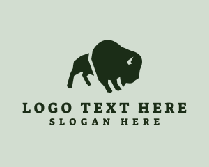 Conservation - Bison Buffalo Animal logo design