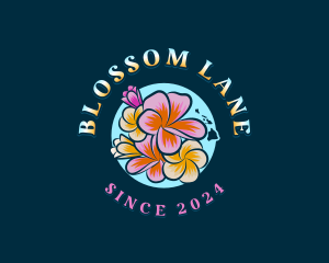 Plumeria Flower Hawaii logo design