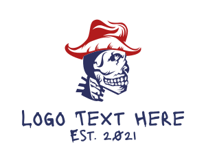 Cowboy Skull Head Logo