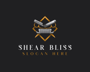 Hairstylist Barbershop Grooming logo design