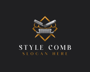 Hairstylist Barbershop Grooming logo design