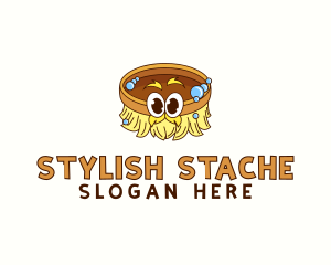 Moustache Brush Cleaner  logo design