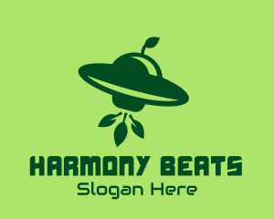 Spaceship Leaf Invasion Logo