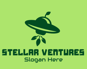 Spaceship Leaf Invasion logo design