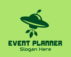 Space - Spaceship Leaf Invasion logo design