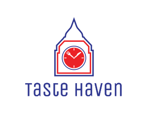 Dine - London Restaurant Clock Tower logo design