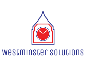 Westminster - London Restaurant Clock Tower logo design