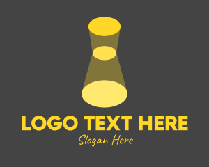 Light Bulb - Yellow Spotlight Lighting logo design