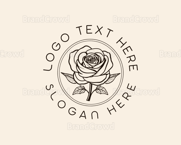 Rose Flower Beauty Logo