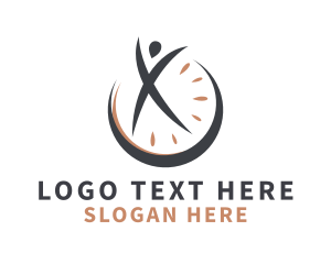 Entrepreneur - Human Time Clock logo design