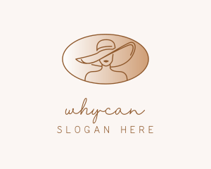 Earing - Fashion Hat Woman logo design