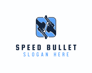 Bullet - Hand Gun Firearm logo design