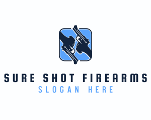 Hand Gun Firearm logo design