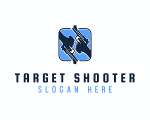 Shooter - Hand Gun Firearm logo design