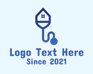 Nursing Home - House Stethoscope Clinic logo design