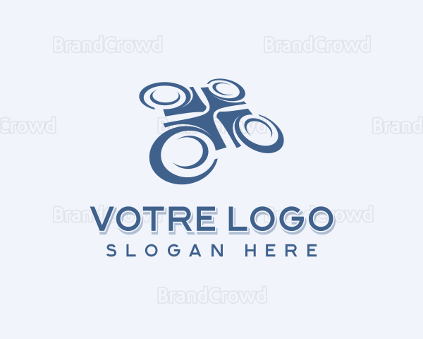 Quadcopter Drone Aerial Logo