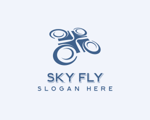 Quadcopter Drone Aerial logo design