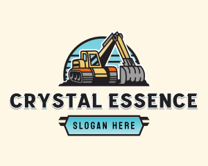 Construction Excavator Quarry logo design