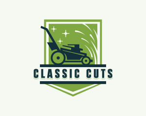 Lawn Mower Gardener logo design