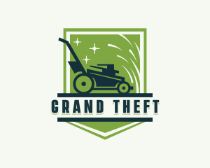 Mowing - Lawn Mower Gardener logo design