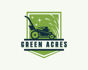 Lawn Mower Gardener logo design