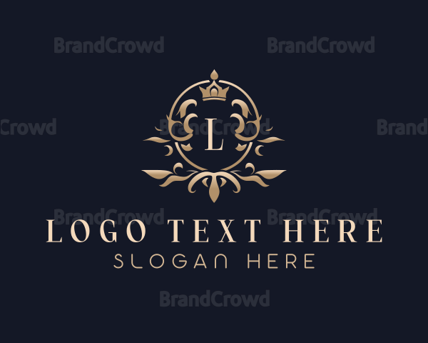 Elegant Crown Floral Logo