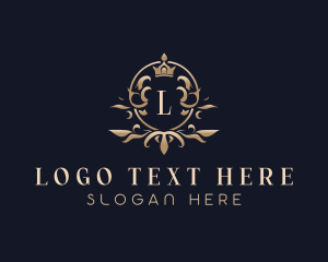 Flower - Elegant Crown Floral logo design