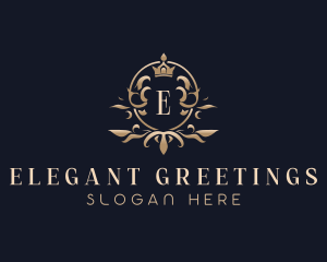 Elegant Crown Floral logo design