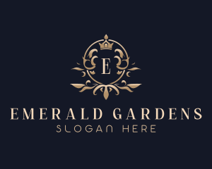 Elegant Crown Floral logo design