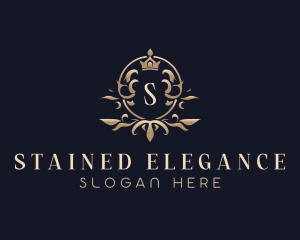 Elegant Crown Floral logo design