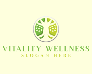 Wellness Eco Tree logo design