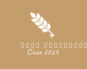 Rustic - Organic Wheat Key logo design