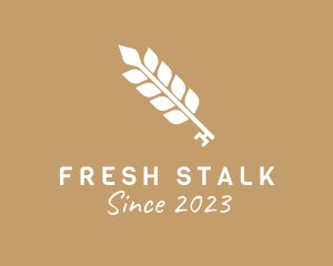 Stalk - Organic Wheat Key logo design