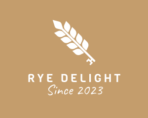 Rye - Organic Wheat Key logo design
