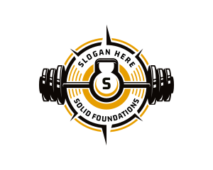 Kettlebell - Fitness Exercise Gym logo design